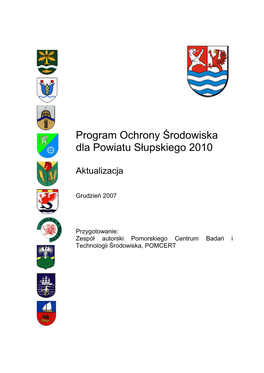 Program Ochrony Środowiska Dla Powiatu Słupskiego 2010
