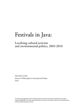 Festivals in Java