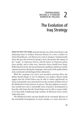 The Evolution of Iraq Strategy