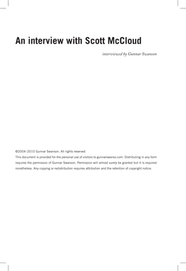 An Interview with Scott Mccloud