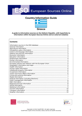 Country Information Guide Greece