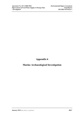 Appendix 6 Marine Archaeological Investigation