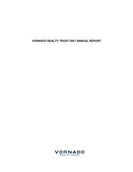 Vornado Realty Trust 2007 Annual Report