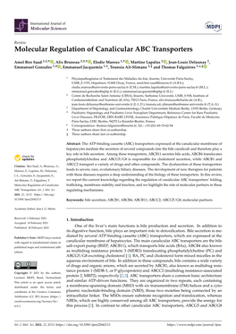 Molecular Regulation of Canalicular ABC Transporters