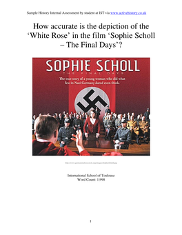'Sophie Scholl – the Final Days'?