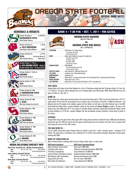 9-26 OSU at Arizona State Notes.Indd