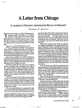 A Letter from Chicago