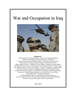 War and Occupation in Iraq