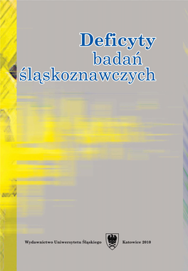 Deficyty Badań Śląskoznawczych NR 2798 Deficyty Badań Śląskoznawczych