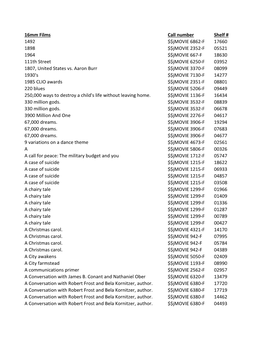 16Mm Films Call Number Shelf # 1492 $$Jmovie 6862-F 17660