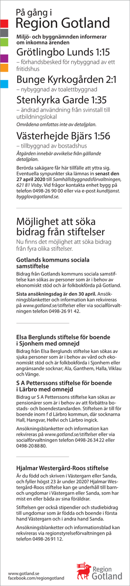 Samannons 11 April Med Ordinarie Information