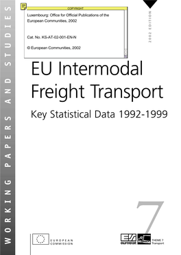 EU Intermodal Freight Transport Key Statistical Data 1992-1999