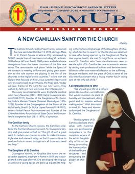 A New Camillian Saint for the Church – Camup