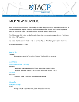 Iacp New Members