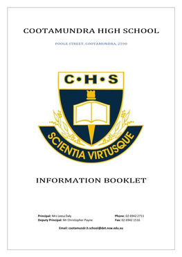 Cootamundra High School Information Booklet