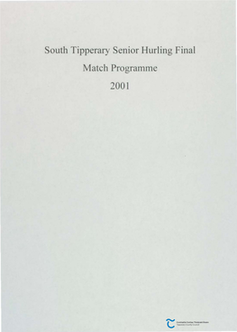 2001 South Tipperary Senior Hurling Final