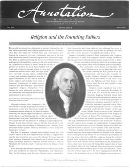 Religion and the Founding Fathers