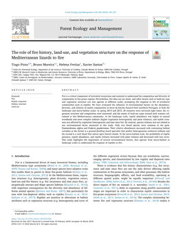 The Role of Fire History, Land-Use, and Vegetation Structure on the Response of Mediterranean Lizards to Fire