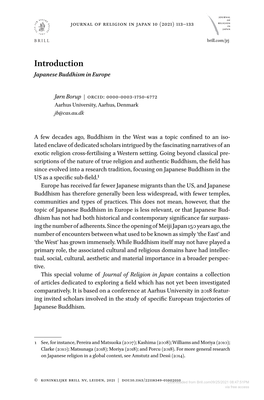 Introduction Japanese Buddhism in Europe