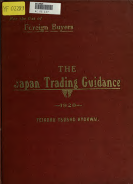 The Japan Trading Guidance, 1920