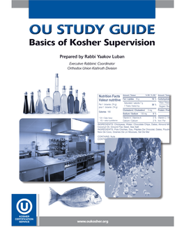 OU STUDY GUIDE Basics of Kosher Supervision