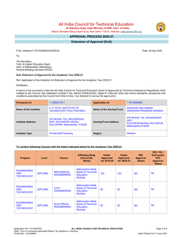 India Council for Technical Education (A Statutory Body Under Ministry of HRD, Govt