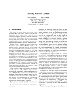 Securing Network Content