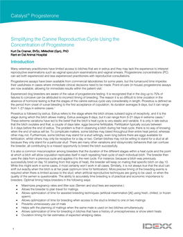 Simplifying the Canine Reproductive Cycle Using Progesterone