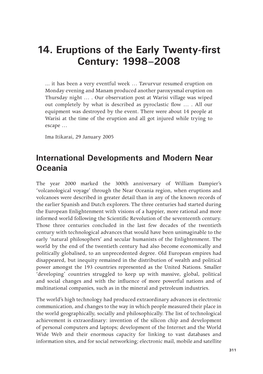 14. Eruptions of the Early Twenty-First Century: 1998–2008