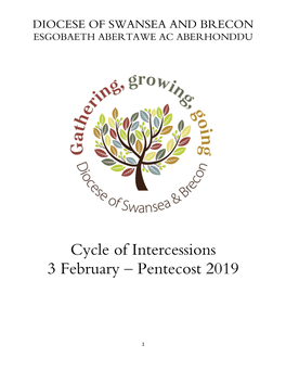 Cycle of Intercessions 3 February – Pentecost 2019