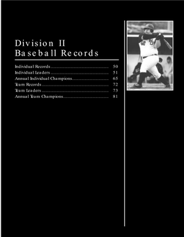 Official 2003 NCAA Baseball & Softball Records Book