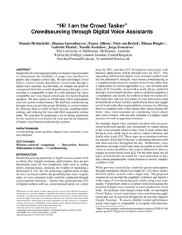 Crowdsourcing Through Digital Voice Assistants