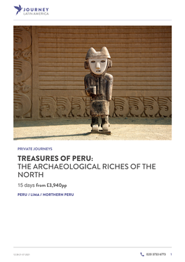 Treasures of Peru: the Archaeological Riches of the North