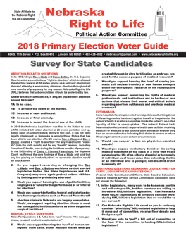 2018 Primary Election Voter Guide 404 S