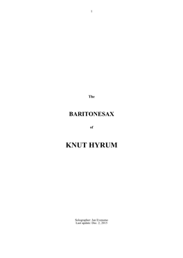 Download the BARITONESAX of Knut Hyrum