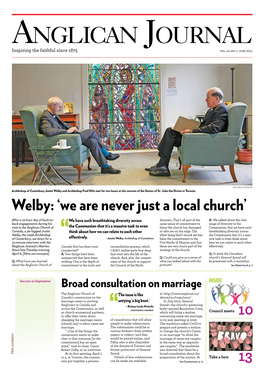 10 Welby: 'We Are Never Just a Local Church' 13