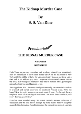 The Kidnap Murder Case