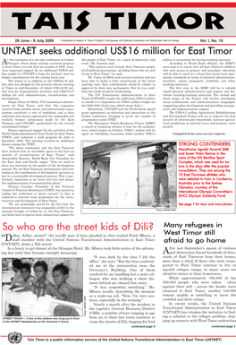 So Who Are the Street Kids of Dili?