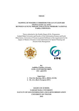 Thesis Mapping of Possible Corridors for Javan