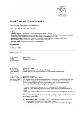 World Economic Forum on Africa