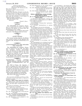 Congressional Record—House H633