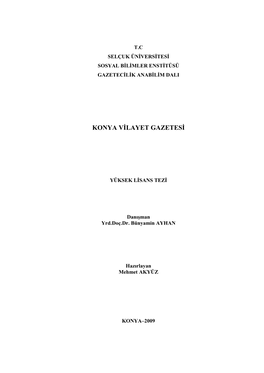 Konya Vilayet Gazetesi