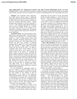 The Formation of Aromatum Chaos and the Water Discharge Rate at Ravi Vallis