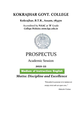 KGC Prospectus 2021-22