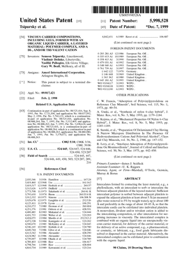 United States Patent (19) 11 Patent Number: 5,998,528 Tsipursky Et Al