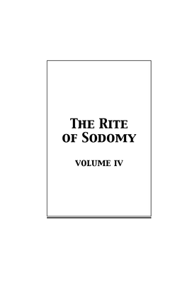 The Rite of Sodomy