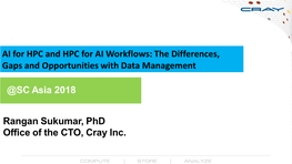 AI for HPC and HPC for AI Workflows: the Differences, Gaps and Opportunities with Data Management