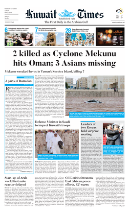 3 Asians Missing Mekunu Wreaked Havoc in Yemen’S Socotra Island, Killing 7