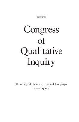 Congress of Qualitative Inquiry