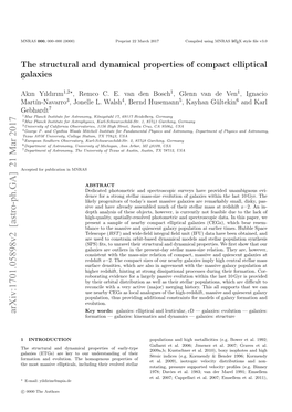 The Structural and Dynamical Properties of Compact Elliptical Galaxies